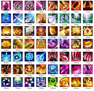 9021Y662-109个高清技能图标png+psd合集分层