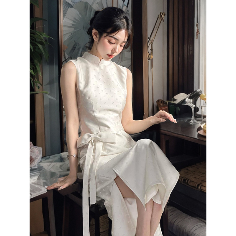新中式改良旗袍连衣裙气质小众民国淑女风收腰显瘦时髦百搭长裙女