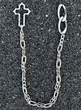 Domy Land 原创沙面质感裤链腰链欧美街头朋克复古风金属流苏链条