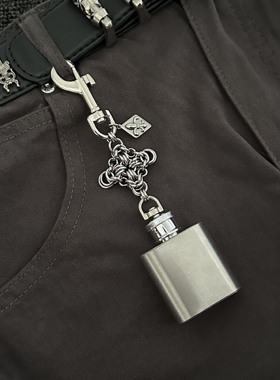 【Domy Land】原创简约复古p扣酒壶款包包挂件金属质感小众设计