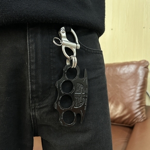 原创复古金属感cleanfit拉环卸扣钥匙扣小众高级感vibe包包挂件