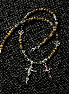 Domy复古十字架锁骨链男女通用