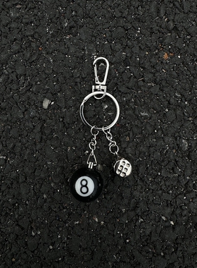 cleanfit钥匙扣配饰黑8骰子金属高级感原创设计腰间挂饰IRONWORKS