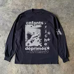 Xiao Chen Has Many Stories, 310g Heavyweight Pure Cotton! American Retro Oversized Long-Sleeve T-Shirt, Versatile for Street Style