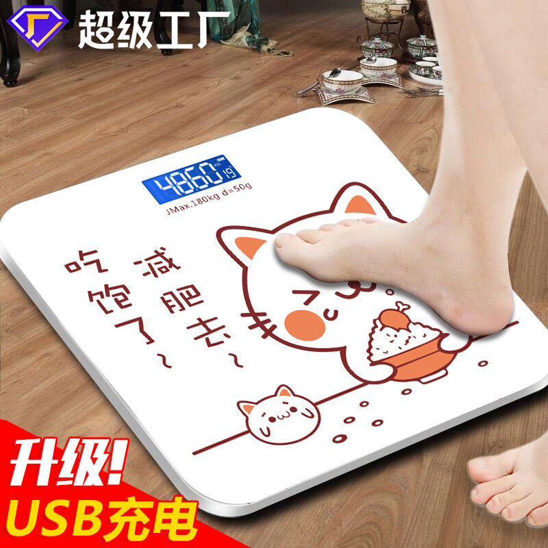 新品2025新款体重计电子秤家用精准蓝牙体脂秤卡通体重计健康秤称