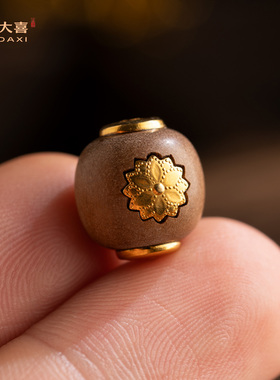 S925银镀金六瓣莲花桶珠