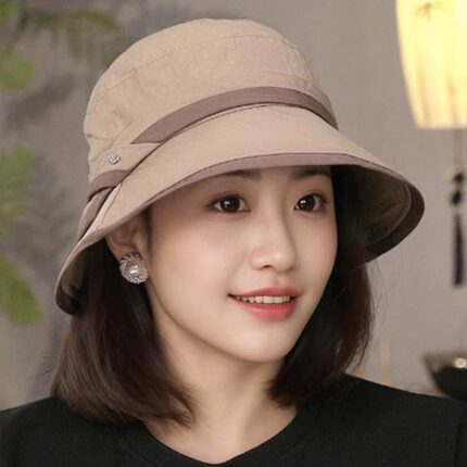 轻薄速干遮阳防晒帽春秋2026新款洋气渔夫帽凉帽遮脸出游太阳帽女
