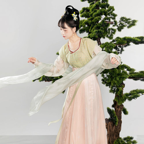 原创挽纱坊圆领衫褙子十二破裙