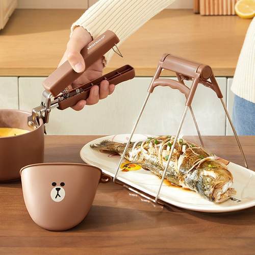 满朝佳取碗夹防烫夹厨房多功能提盘器盘子夹防滑防烫手套夹碗器