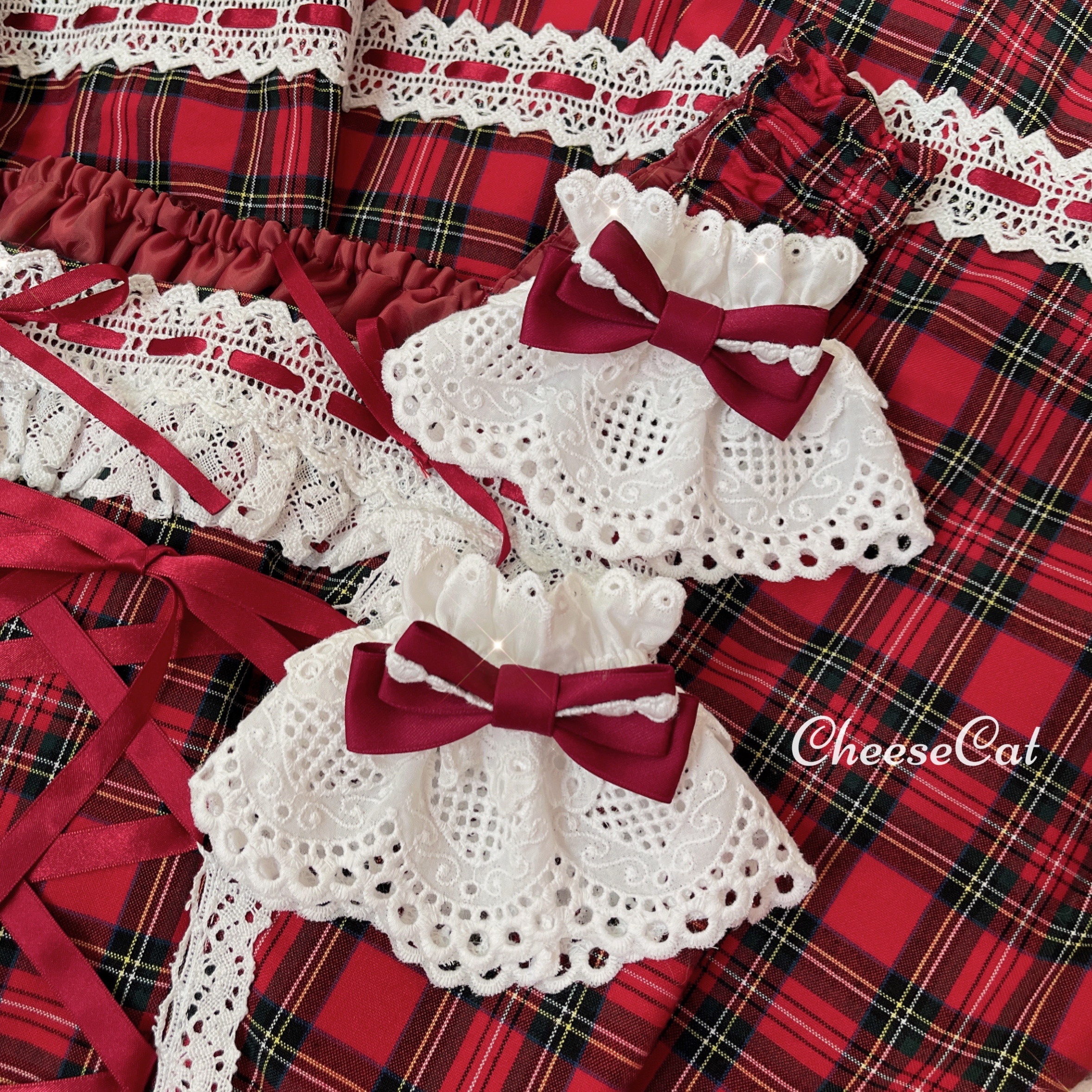 thumbnail for [cheese cat handmade] a versatile antique confectionery shop sweet lolita accessories cotton sleeve