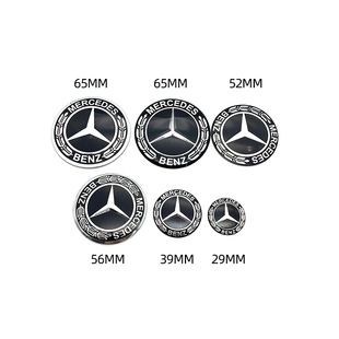 65mm奔驰贴标新款 56mm60mm 29mm多媒体标52mm 适用于方向盘标改装
