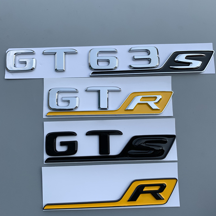 适用于奔驰车标改装AMG GTR GTS GT50 GT43 GT63S尾标字牌标志贴