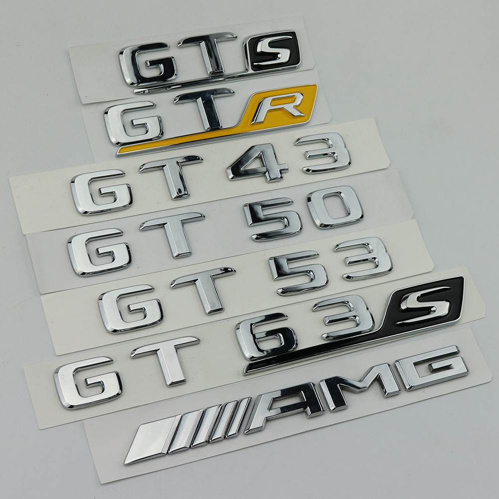 17-21款改装GT50 GT53 GT63S GTS AMG GT43车标后尾标字母贴 汽车用品/电子/清洗/改装 汽车装饰贴/反光贴 原图主图