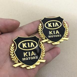适用起亚K2K3K4K5智跑狮跑KX3汽车车贴装 饰金属车标配件用品侧标