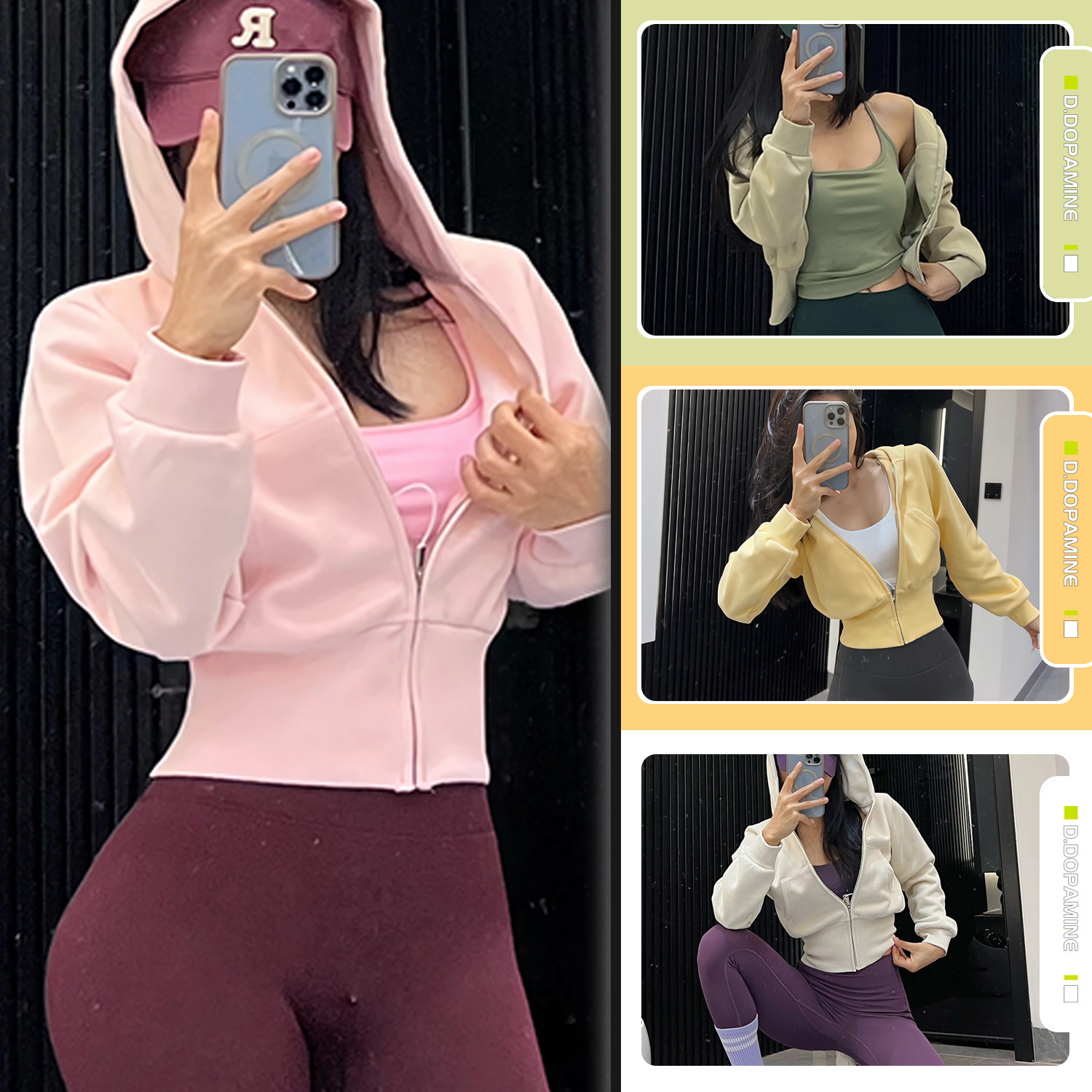 连帽秋冬跑步拉链紧身运动外套常规宽松型卫衣短款健身瑜伽长袖女,运动服/休闲服装,运动茄克/外套,淘宝优惠券,粉丝福利购,淘宝优惠卷