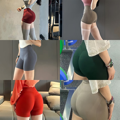 超柔无缝提臀瑜伽三分裤女