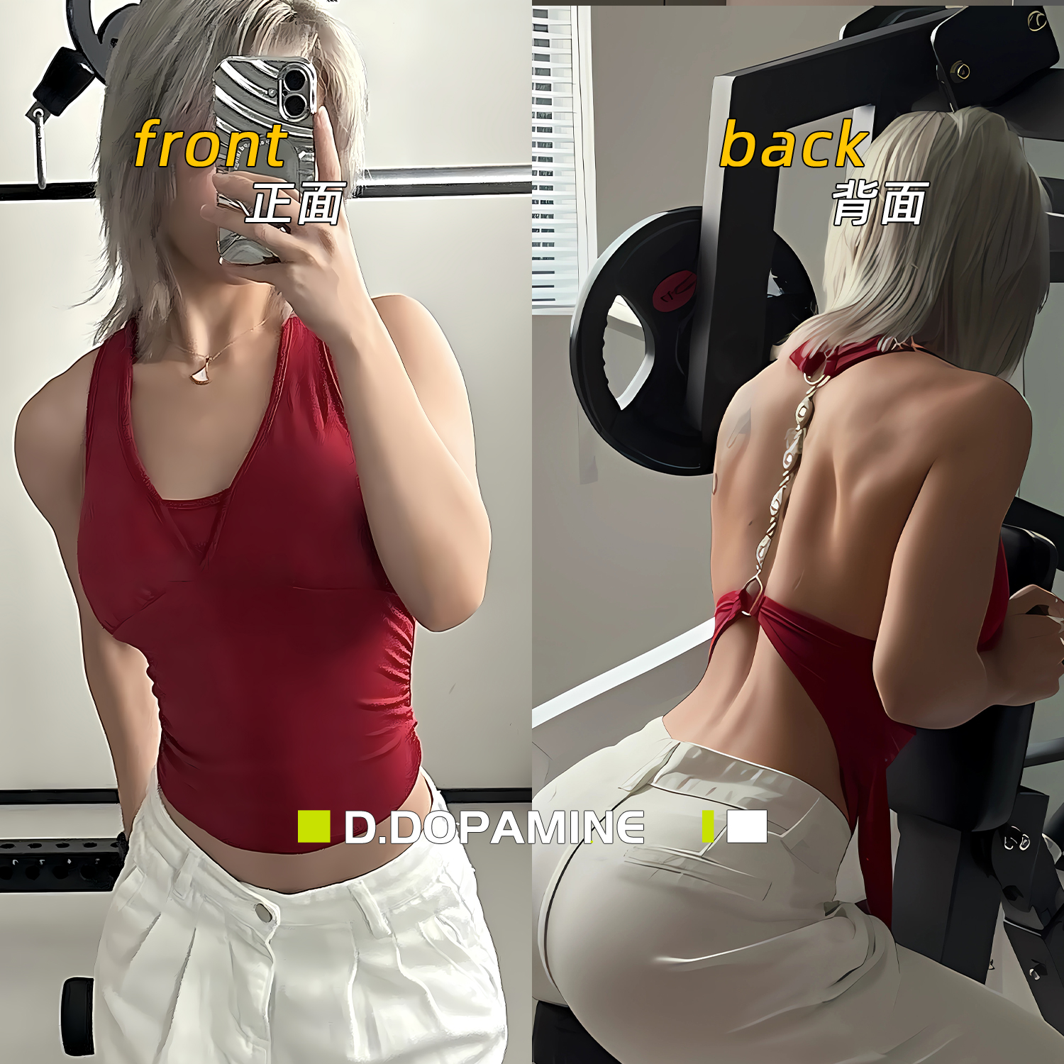 气质女神网纱斜肩拼接瑜伽背心高强度运动背心女普拉提上衣新款