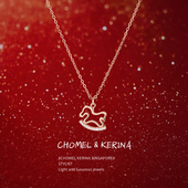 马年「旋转木马」少女心s925纯银项链女轻奢小众高级感生日礼物