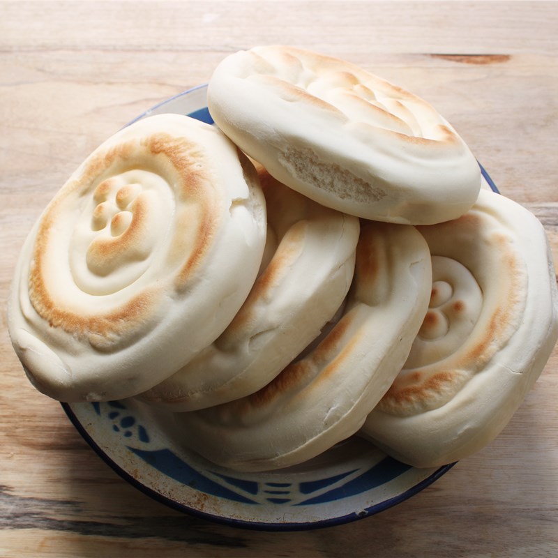 甘肃传统食品干粮电烤饼平凉手工早餐白饼子夹馍饼小锅盔10个包邮