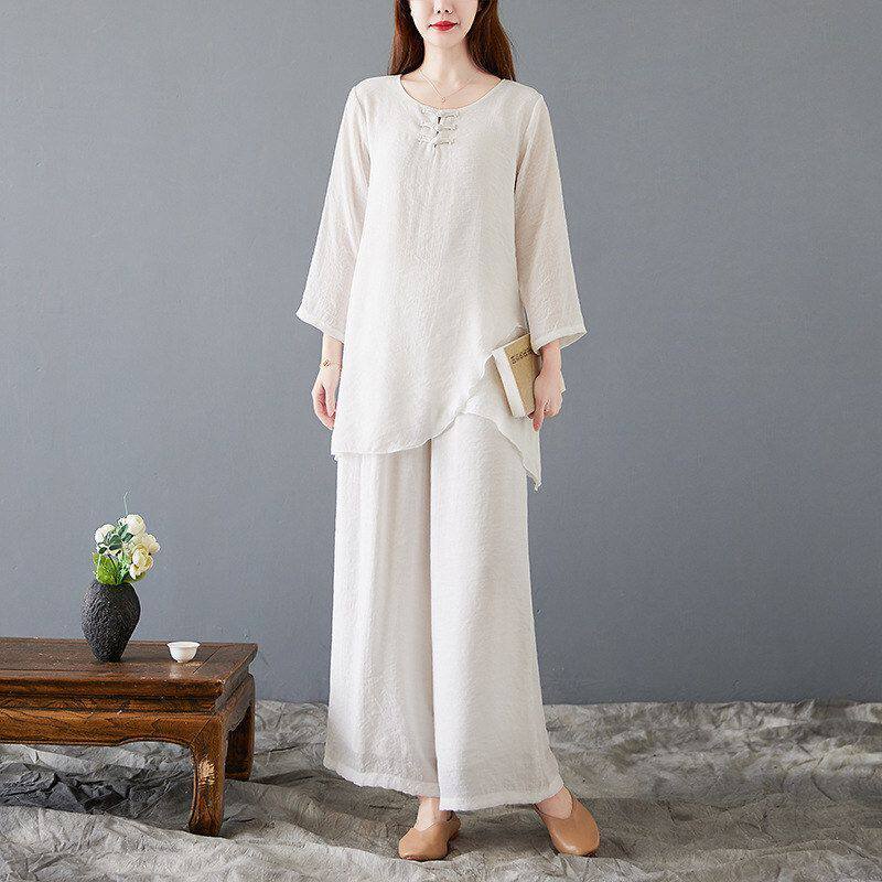 茶服禅意禅舞服民族风长袖2025