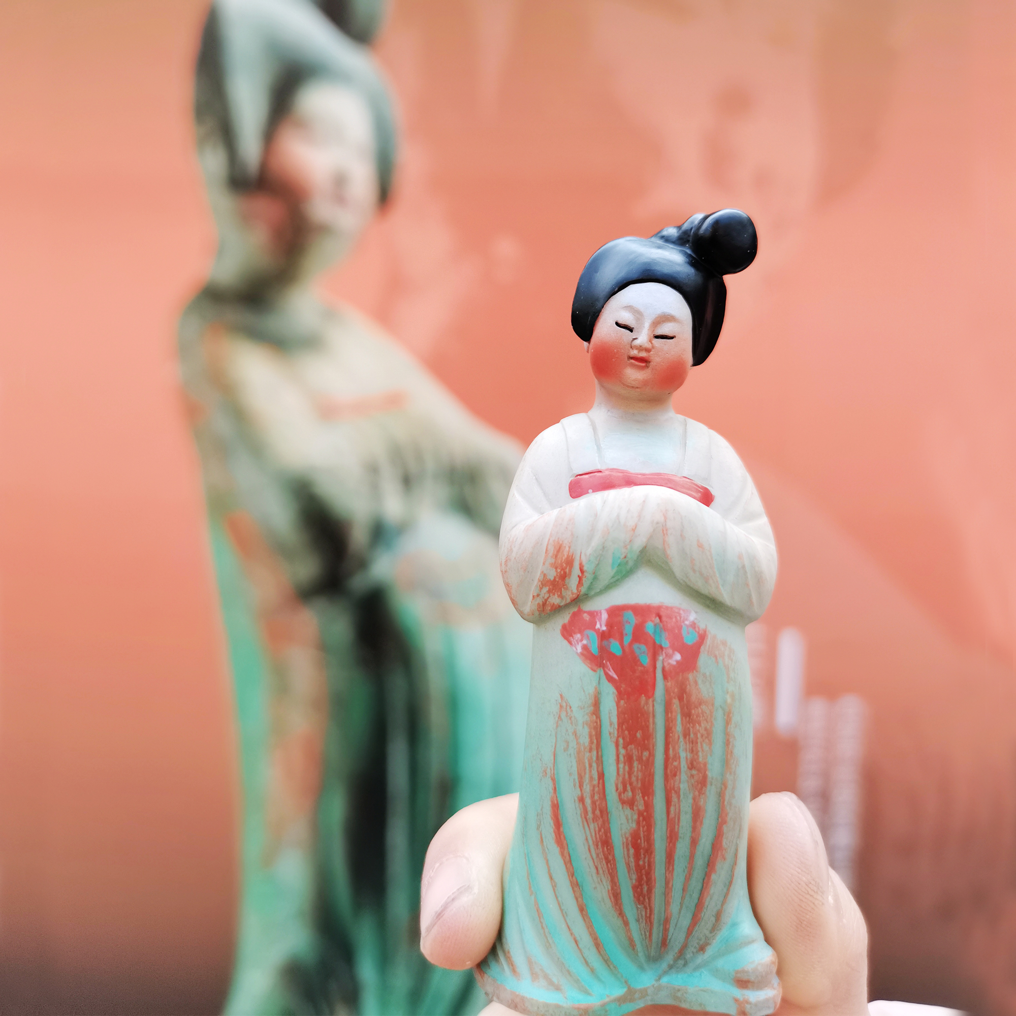 西安博物院粉彩仕女俑树脂冰箱贴