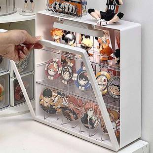 桌面吧唧收纳柜二次元周边谷子小痛柜展示柜透明放盲盒立牌展示架