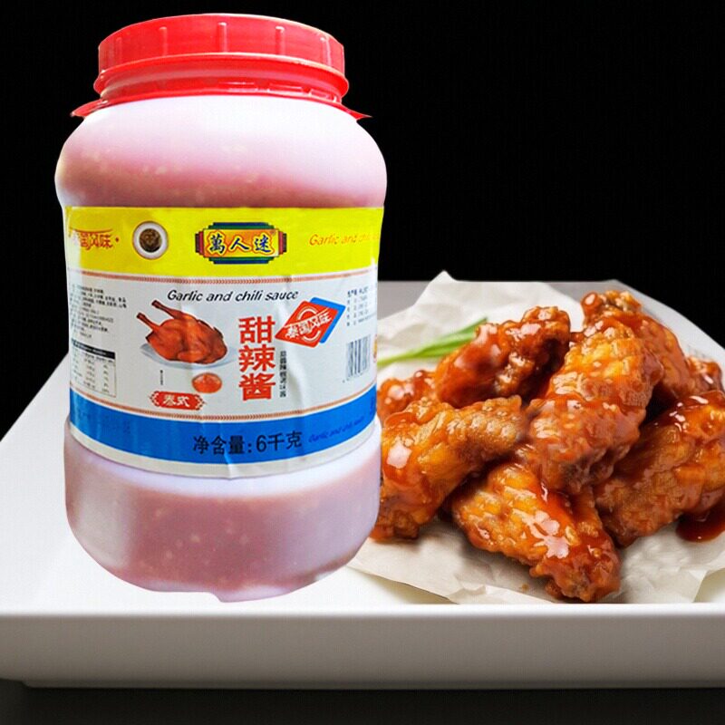 泰式甜辣酱鸡酱6kg蒜蓉辣椒调味酱大桶商用卷饼炸鸡蘸酱料