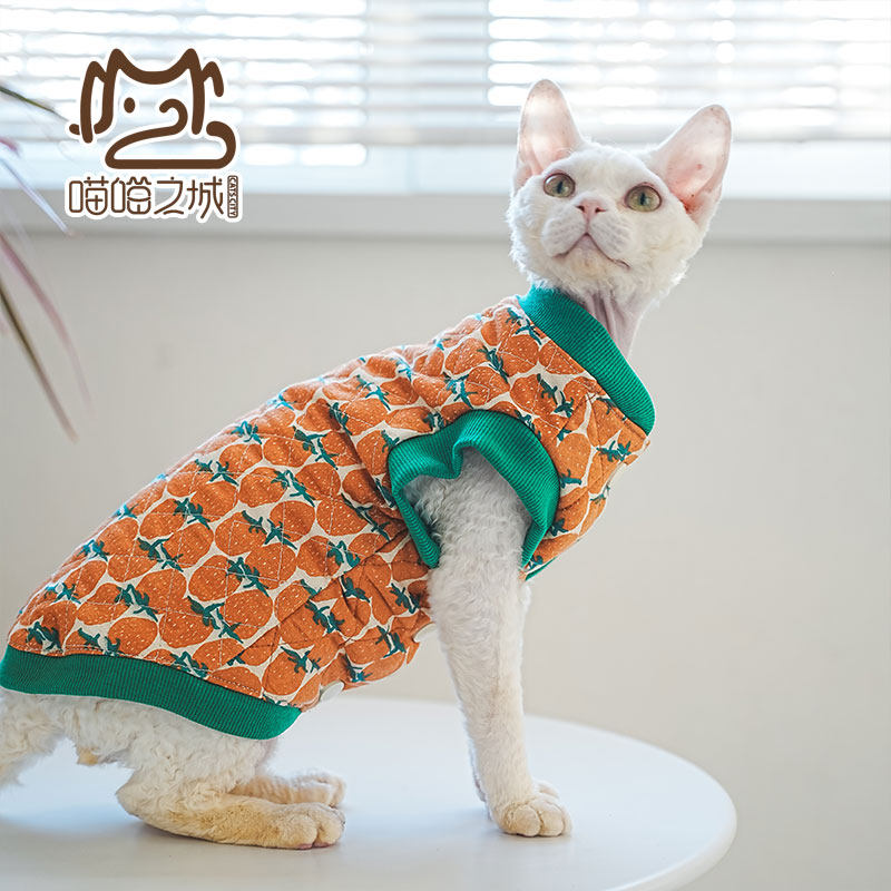 2024冬季加厚无毛猫德文猫宠物猫咪衣服纯棉加绒夹棉保暖背心马甲,宠物/宠物食品及用品,猫宠物服装/雨衣（新）,淘宝优惠券,粉丝福利购,淘宝优惠卷