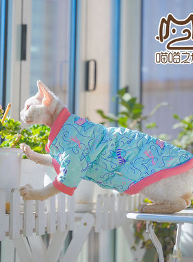 德文猫无毛猫冬季夹棉外套羽绒服