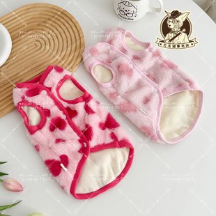 25秋冬新款 无毛猫德文宠物小猫咪加绒加厚保暖兔毛双层绒马甲背心