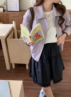 3th Morning 韩女出街 纸皱肌理感小廓形夹克皮衣外套ZY4002