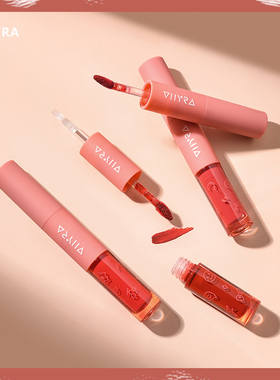 Thyra昙雅双头唇釉镜面水光不易掉色不易沾杯哑光口红雨衣唇彩