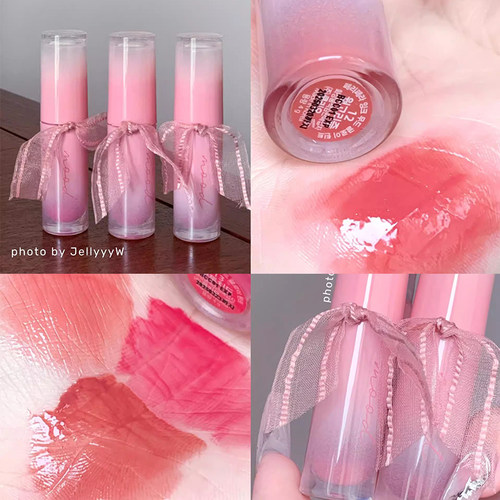 蝴蝶结透亮水光蕾丝滋润新色镜面