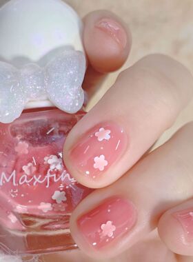 maxfine小菱钻指甲油套装免烤持久水性护甲油新手练习可撕拉