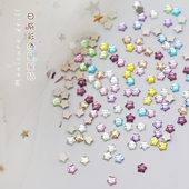 五角星星美甲饰品新款 彩色超闪平底钻春夏超火配饰平底钻133号