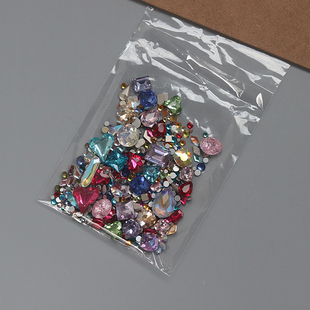宝石彩色钻材料包异形钻饰品网红尖底钻122 小猴子美甲同款 新款