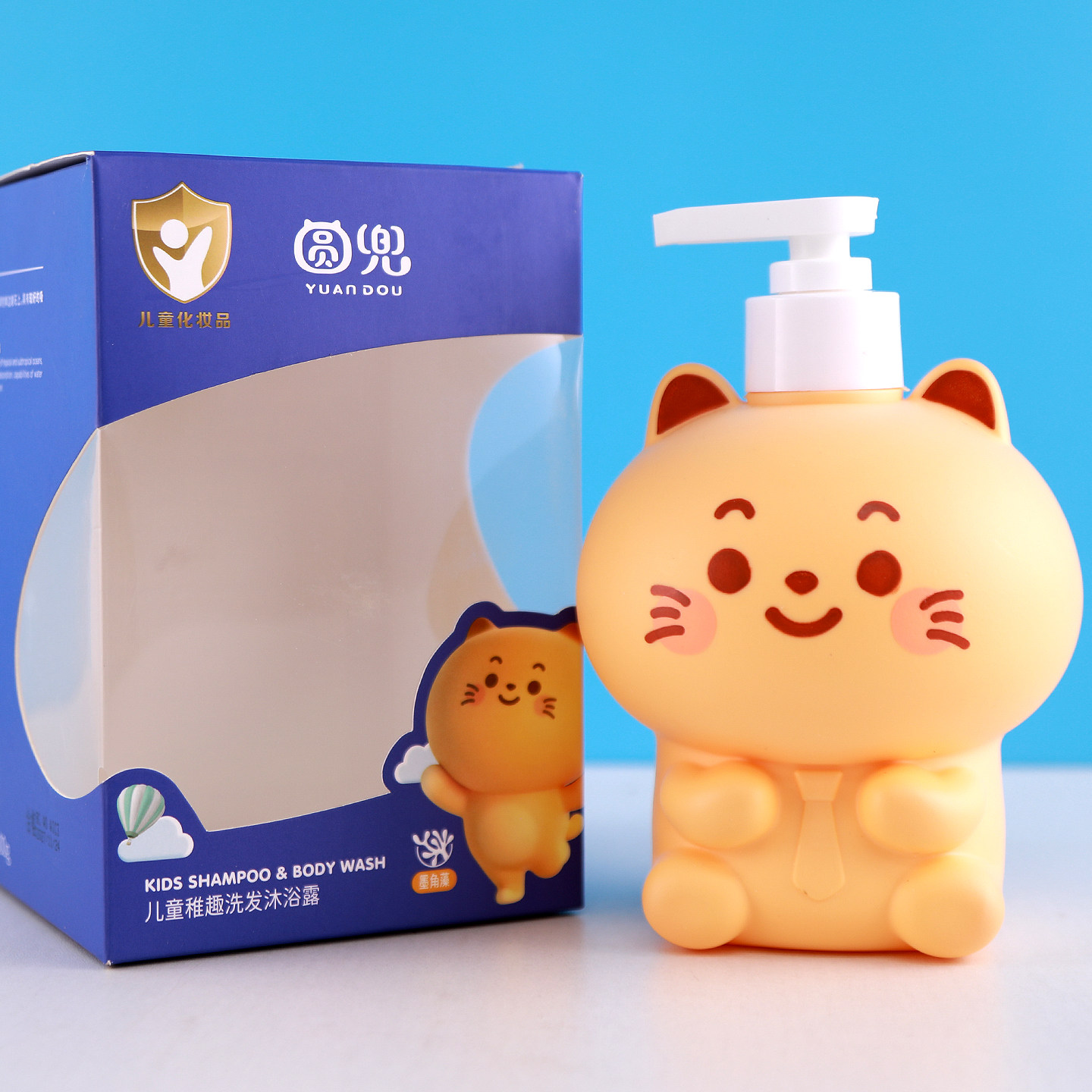 加菲猫圆兜男女儿童稚趣洗发沐浴露二合一光滑嫩肤护发蓬松500g