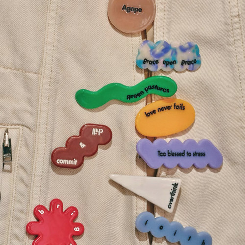 VM香草山 小话语发饰醋酸发夹发圈碎发刘海夹高弹力原创设计