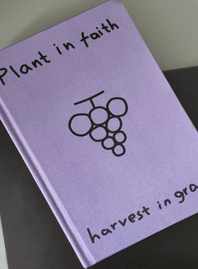 VM香草山 葡萄 精装硬皮布面笔记本原创设计记事本日记本简约