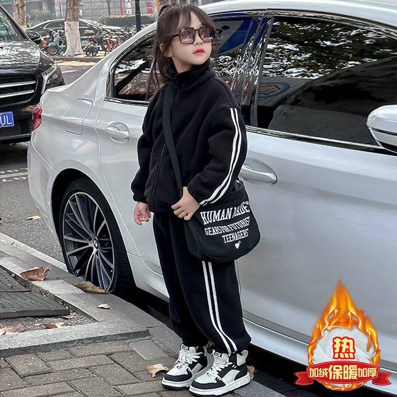 女童套装2026新款韩版儿童卫衣裤子时尚洋气潮加绒加厚休闲两件套,童装/婴儿装/亲子装,套装,淘宝优惠券,粉丝福利购,淘宝优惠卷