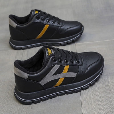 鞋子女2021冬季新款防滑保暖黑色