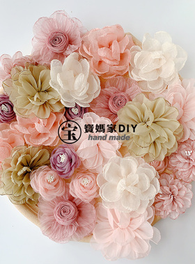 布艺花朵宝妈家手工DIY发饰材料