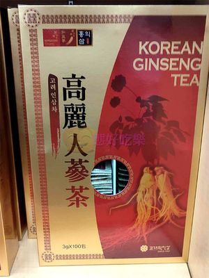 香港代购韩国Korean One 人参茶3克*100包养生茶红参茶包礼盒