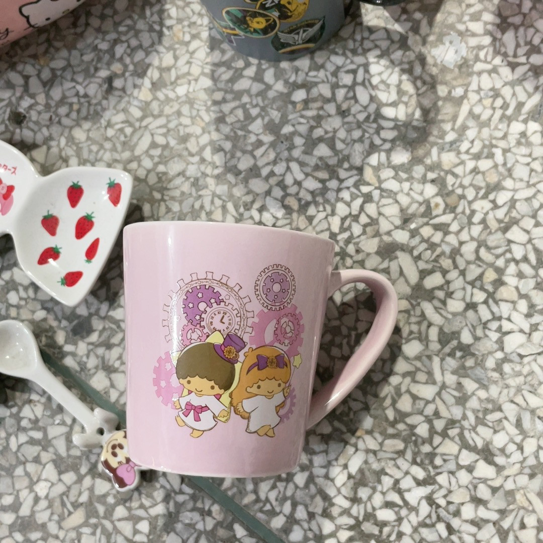 陶瓷餐具 可爱卡通美乐蒂双子星牛奶果汁咖啡马克杯