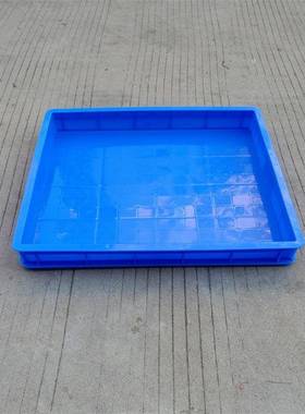 厂家720*600塑胶大方盘蓝色低压新料正方形托盘周转箱