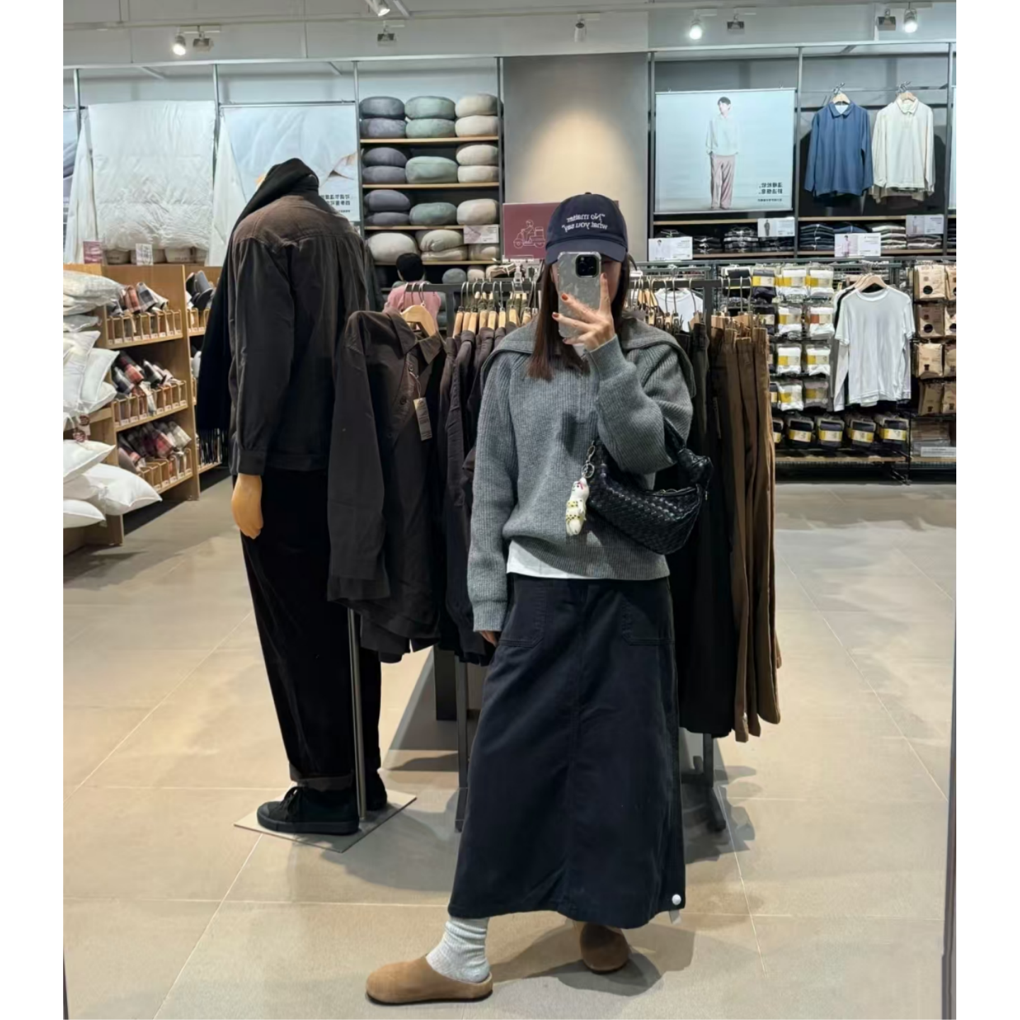 LINHOUSE林子家拉链针织衫毛衣女