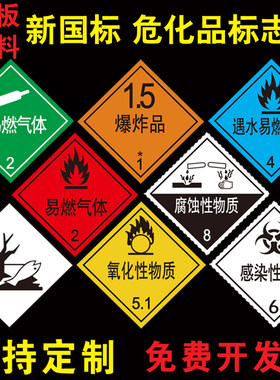 2026新规危险品标识牌新国标油罐车道路运输安全反光警示牌菱形牌