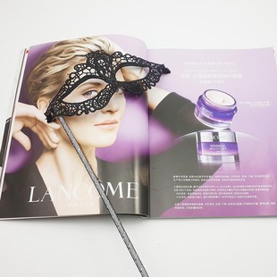 黑色蕾丝手持面具半脸女万圣节化妆舞会表演面具男古风帅气面罩