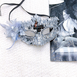 性感半脸面具女化妆舞会派对黑色成人派对公主威尼斯面罩表演道具