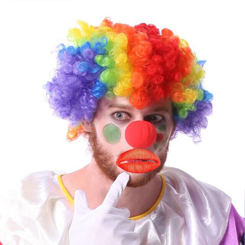 万圣节成人舞会搞怪小丑鼻子红鼻子道具儿童面具香肠大嘴巴套装